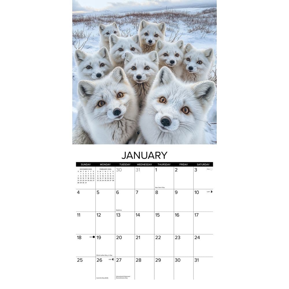 Animal Selfies 2026 Wall Calendar Second Alternate Image