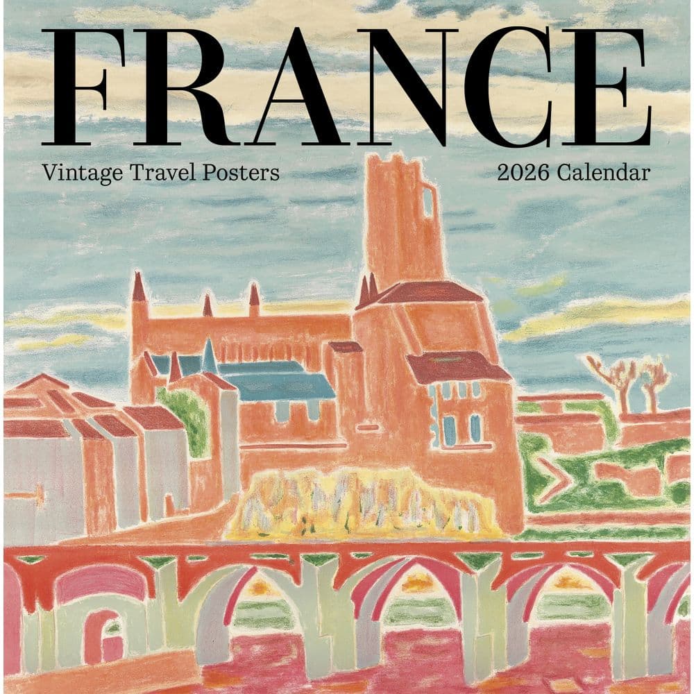 France Vintage Travel 2026 Wall Calendar Main Image