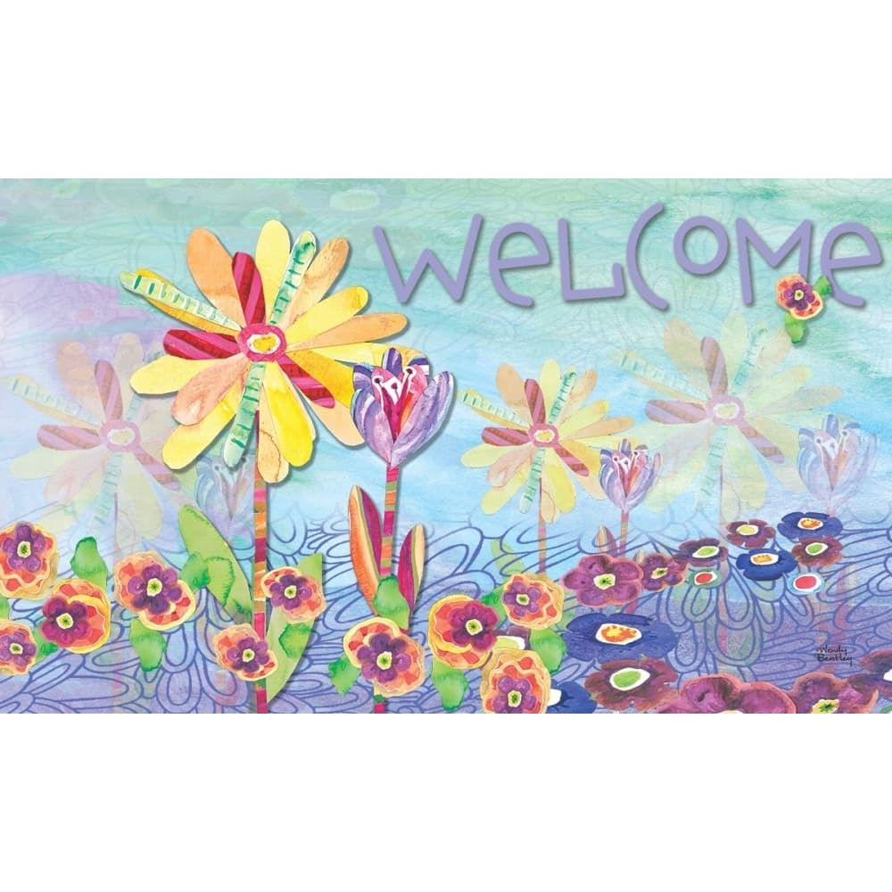 Flower Burst Door Mat by Wendy Bentley