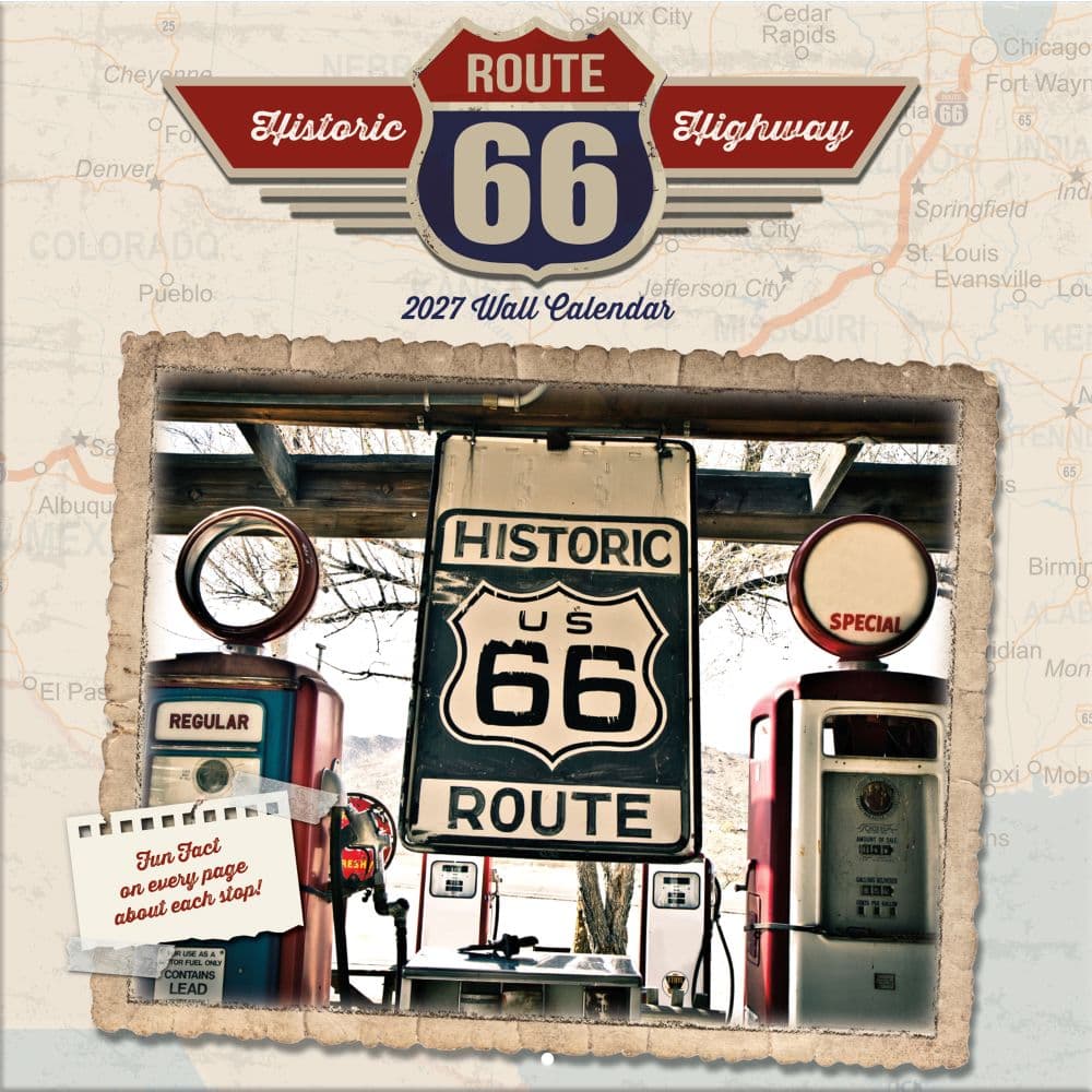 image Historic Highway Route 66 2027 Wall Calendar Main Product Image
