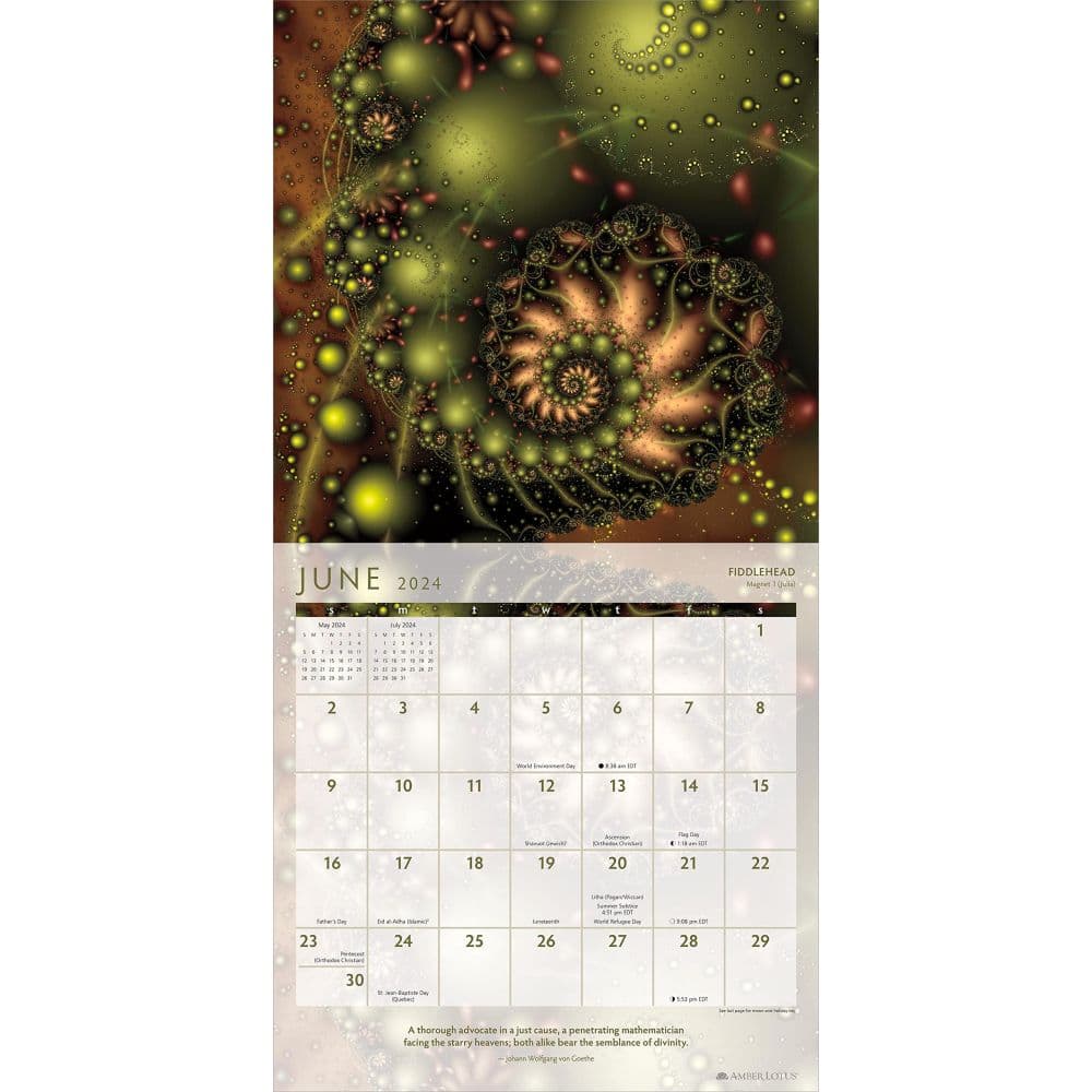 Fractal Cosmos 2024 Wall Calendar Alt2