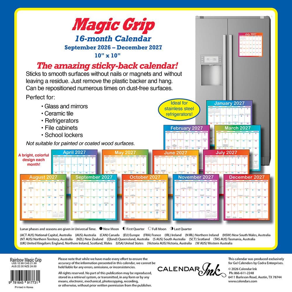 Rainbow Magic Grip 2027 Wall Calendar First Alternate Image