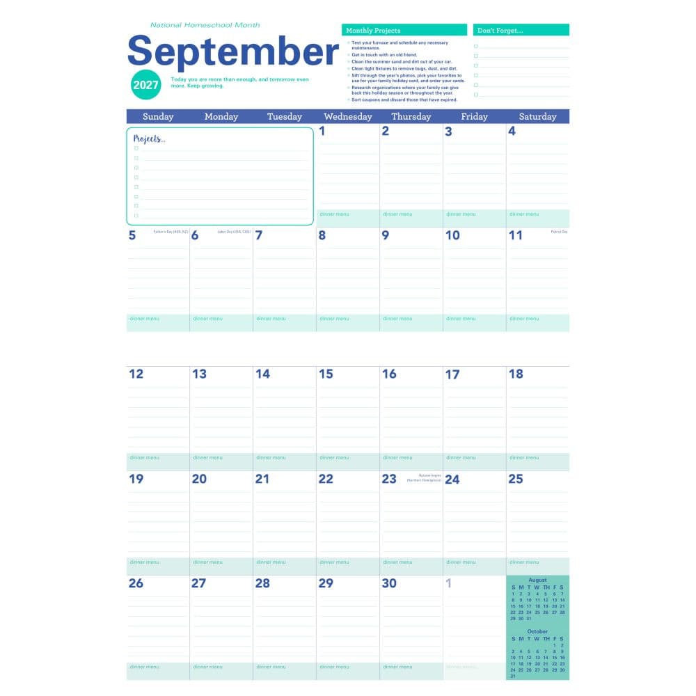 Amy Knapps Family Organizer 2027 Wall Calendar Second Alternate Image