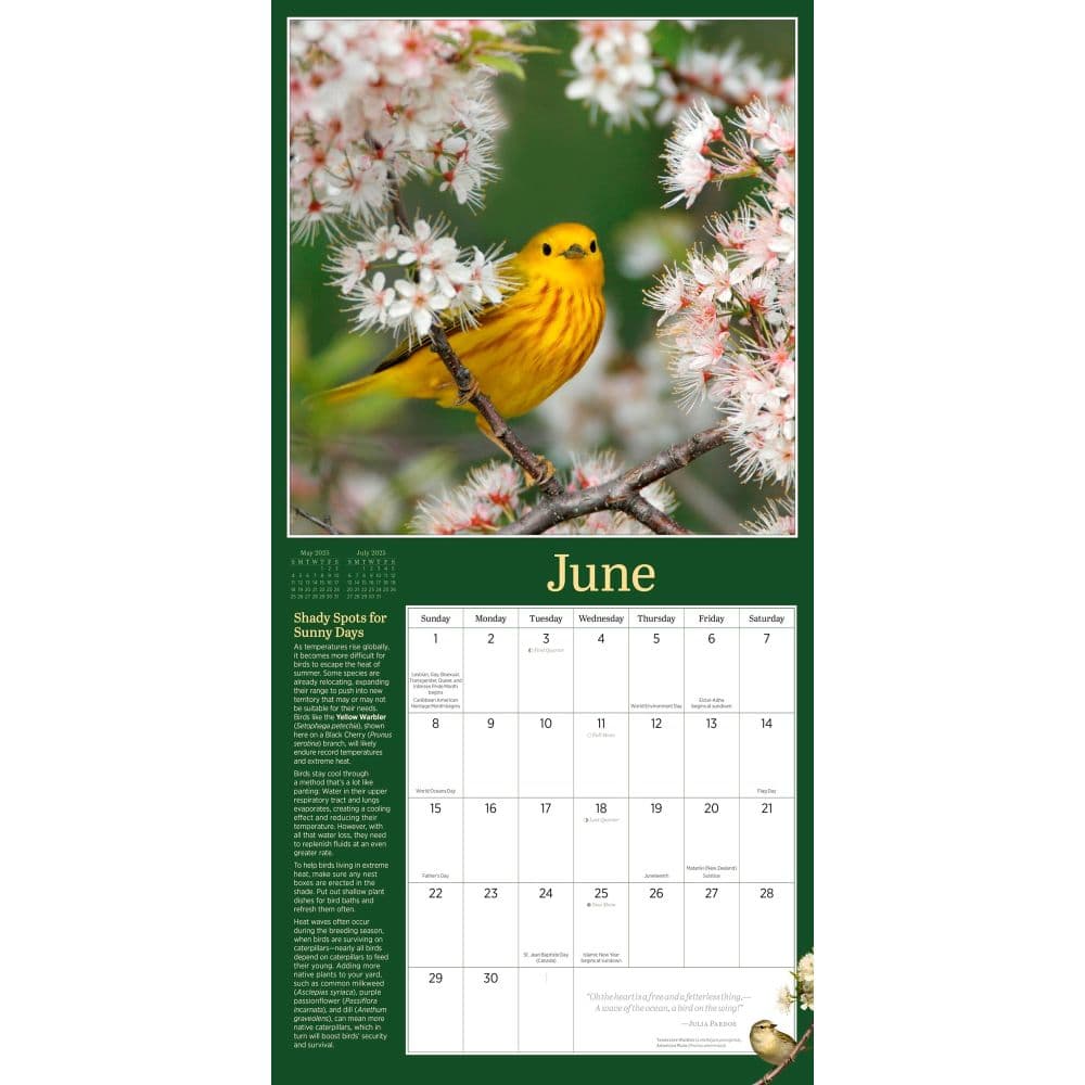 Audubon Garden Birds 2025 Wall Calendar First Alternate Image width="1000" height="1000"