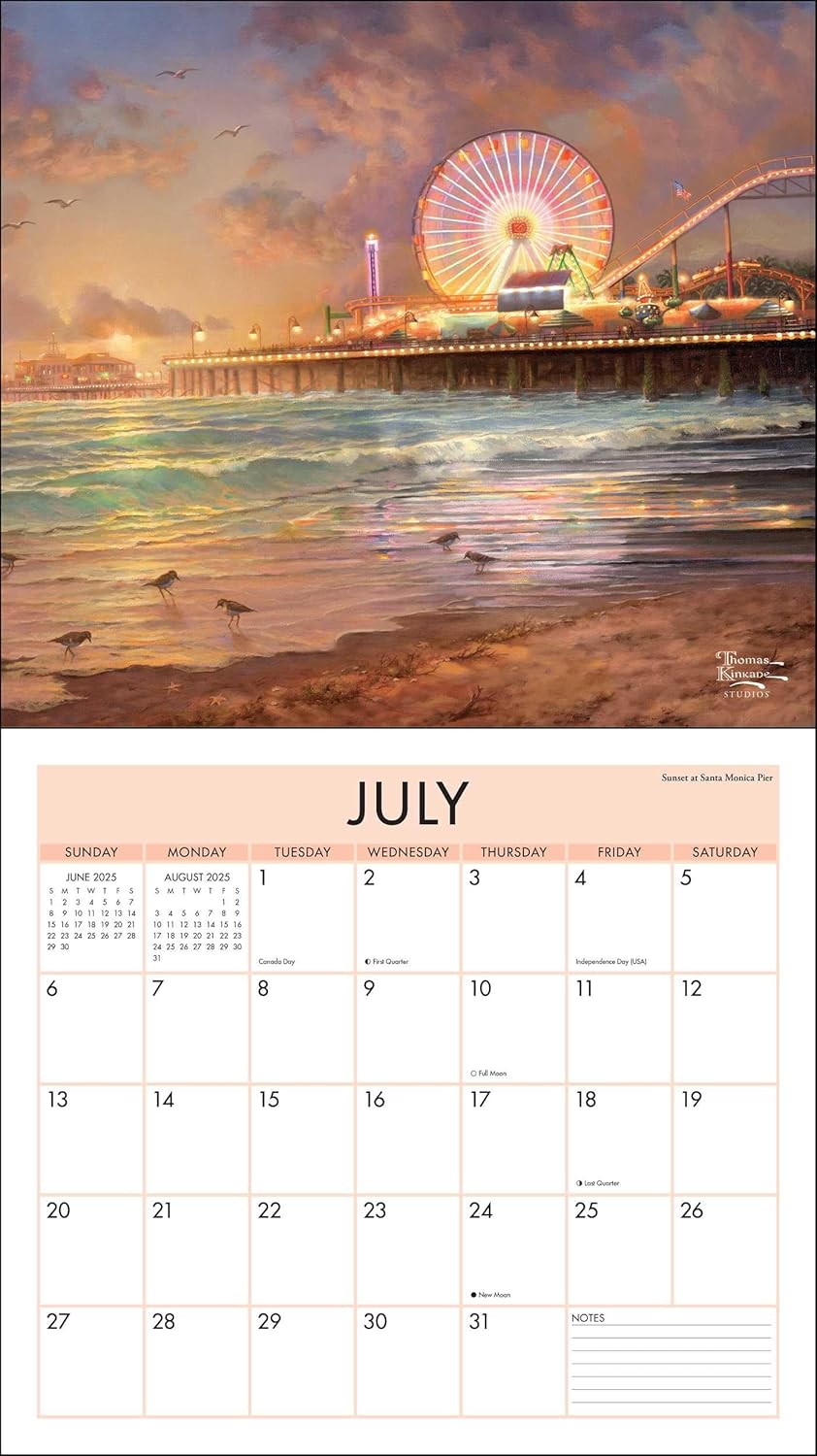 Kinkade Painter of Light 2025 Wall Calendar  July  width=&quot;1000&quot; height=&quot;1000&quot;
