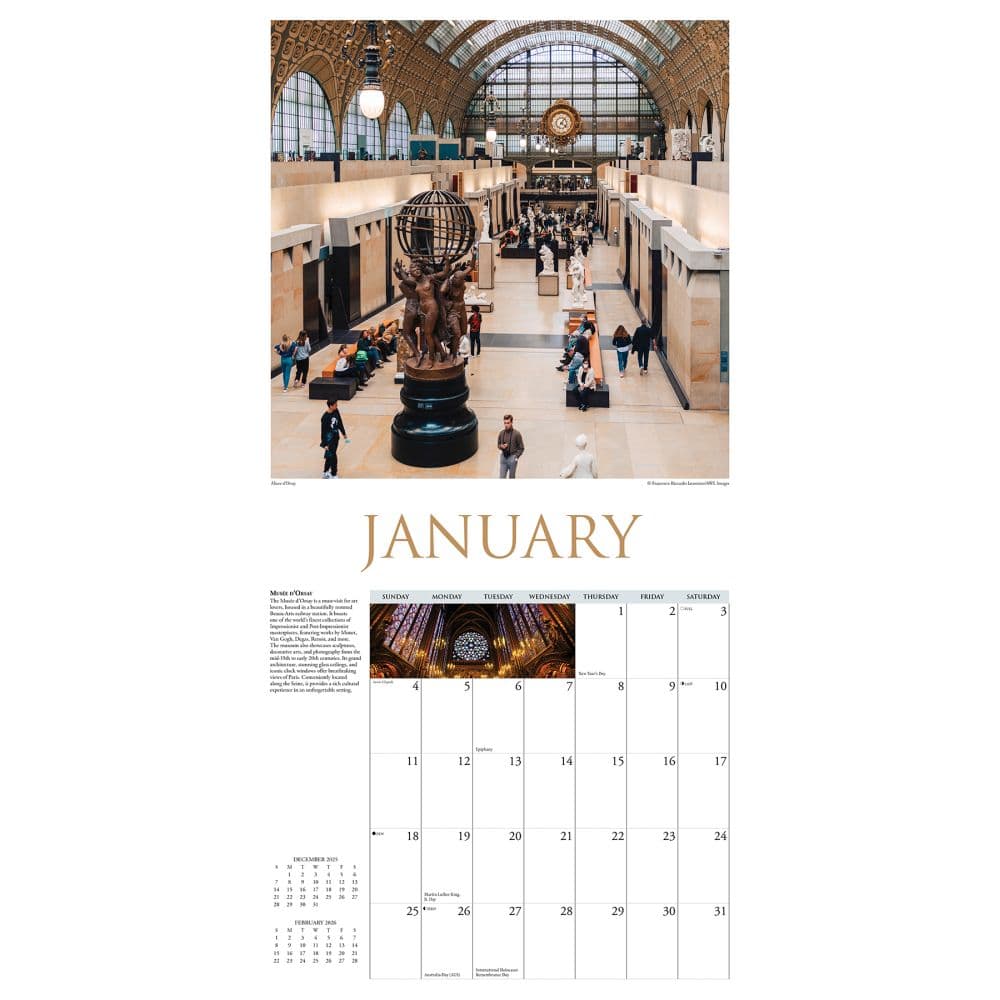 Walk in Paris 2026 Wall Calendar Second Alternate Image
