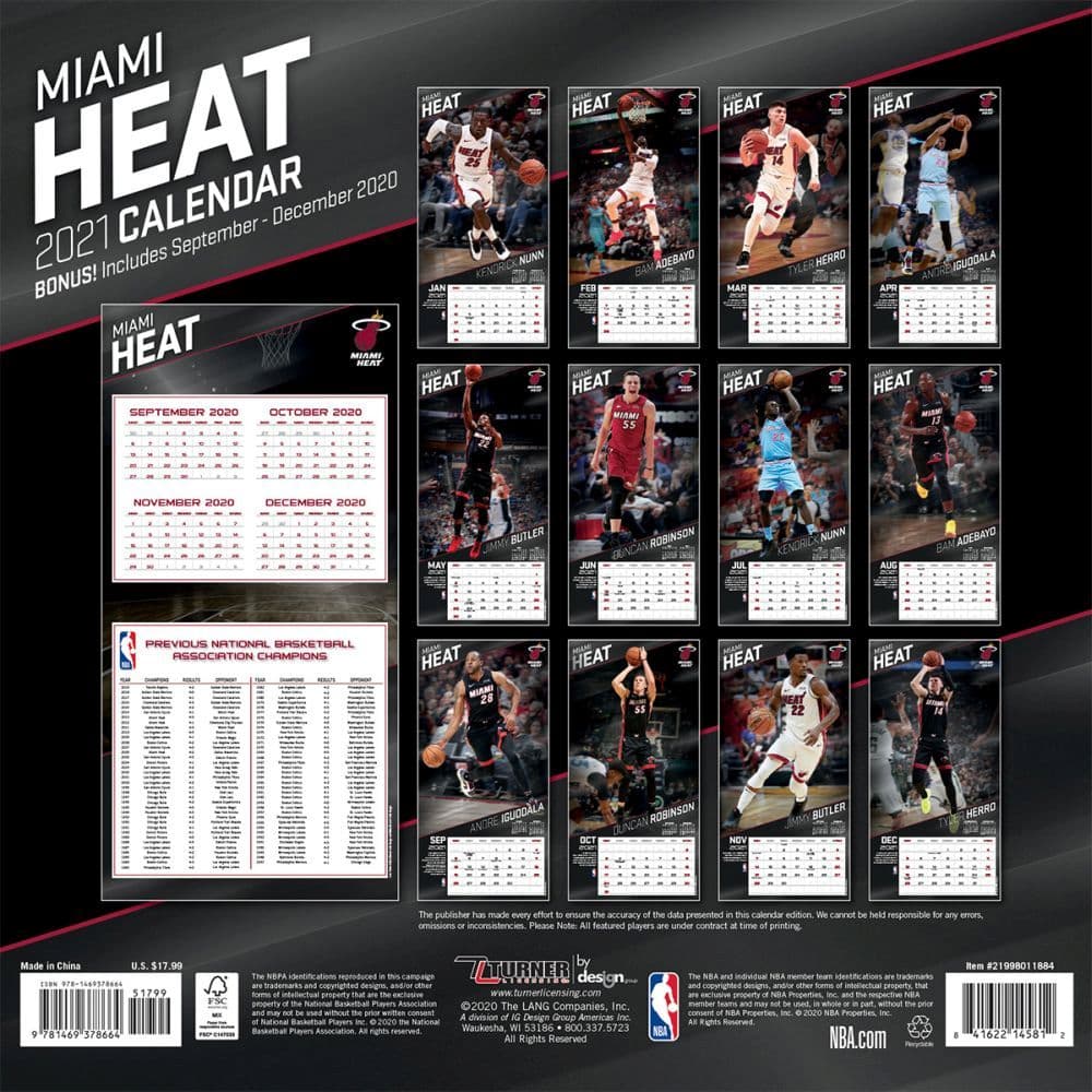 Calendario Miami Heat 2022 Calendario Dicembre
