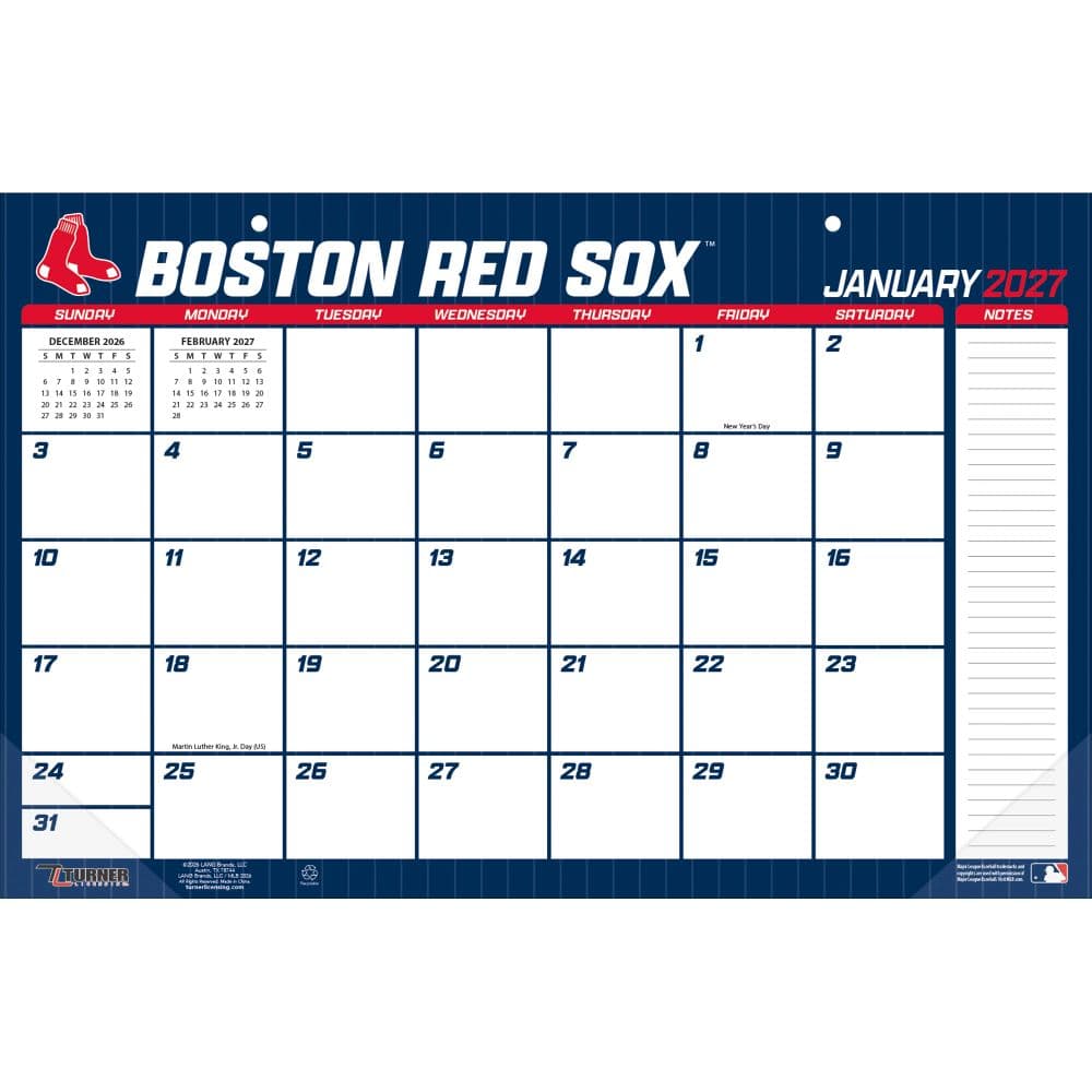 MLB Boston Red Sox Small 2027 Desk Pad First Alternate Image