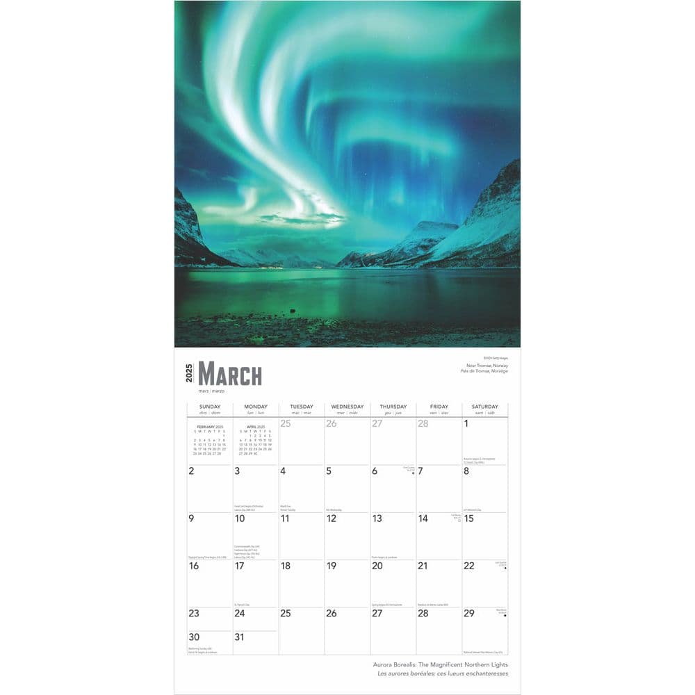 Aurora Borealis 2025 Wall Calendar Second Alternate Image width=&quot;1000&quot; height=&quot;1000&quot;