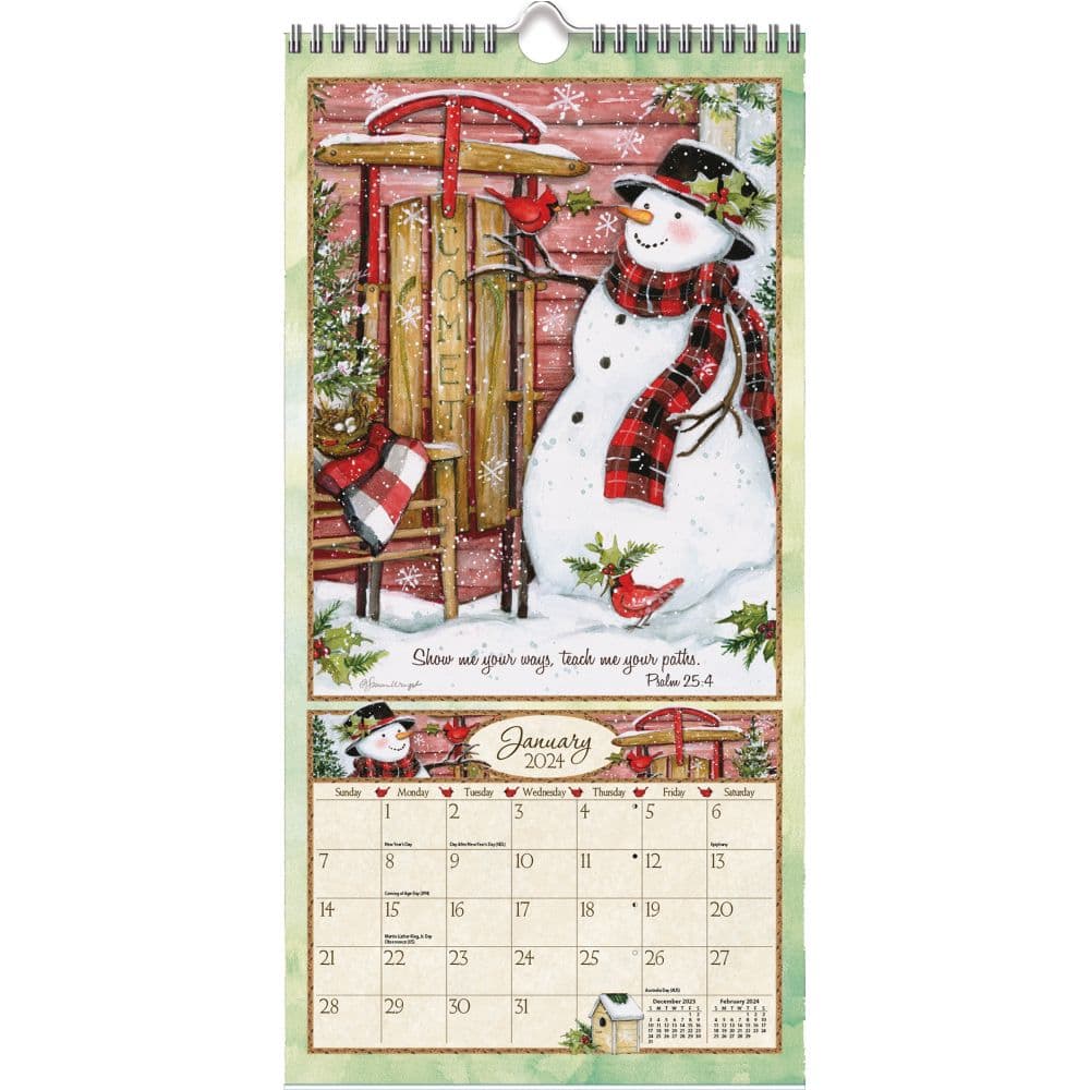 Bountiful Blessings Vertical 2024 Wall Calendar