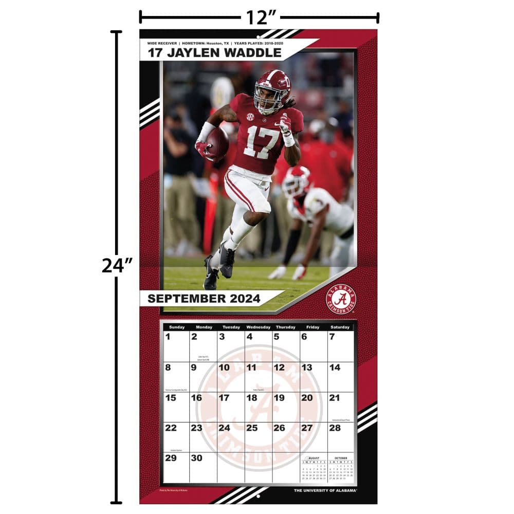 Alabama Crimson Tide 2025 Wall Calendar_ALT5