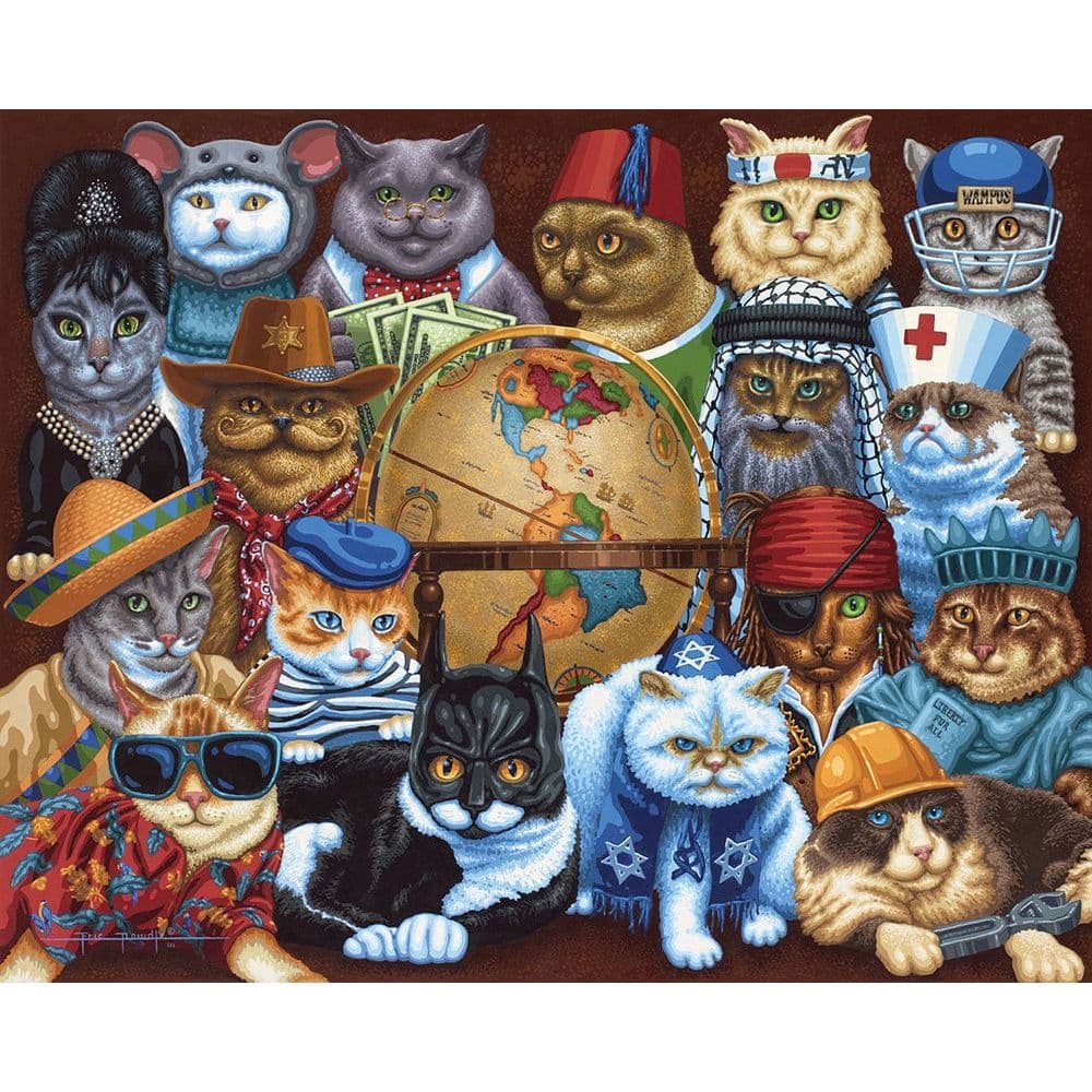 Cats Around the World 1000pc Puzzle Alternate Image 2