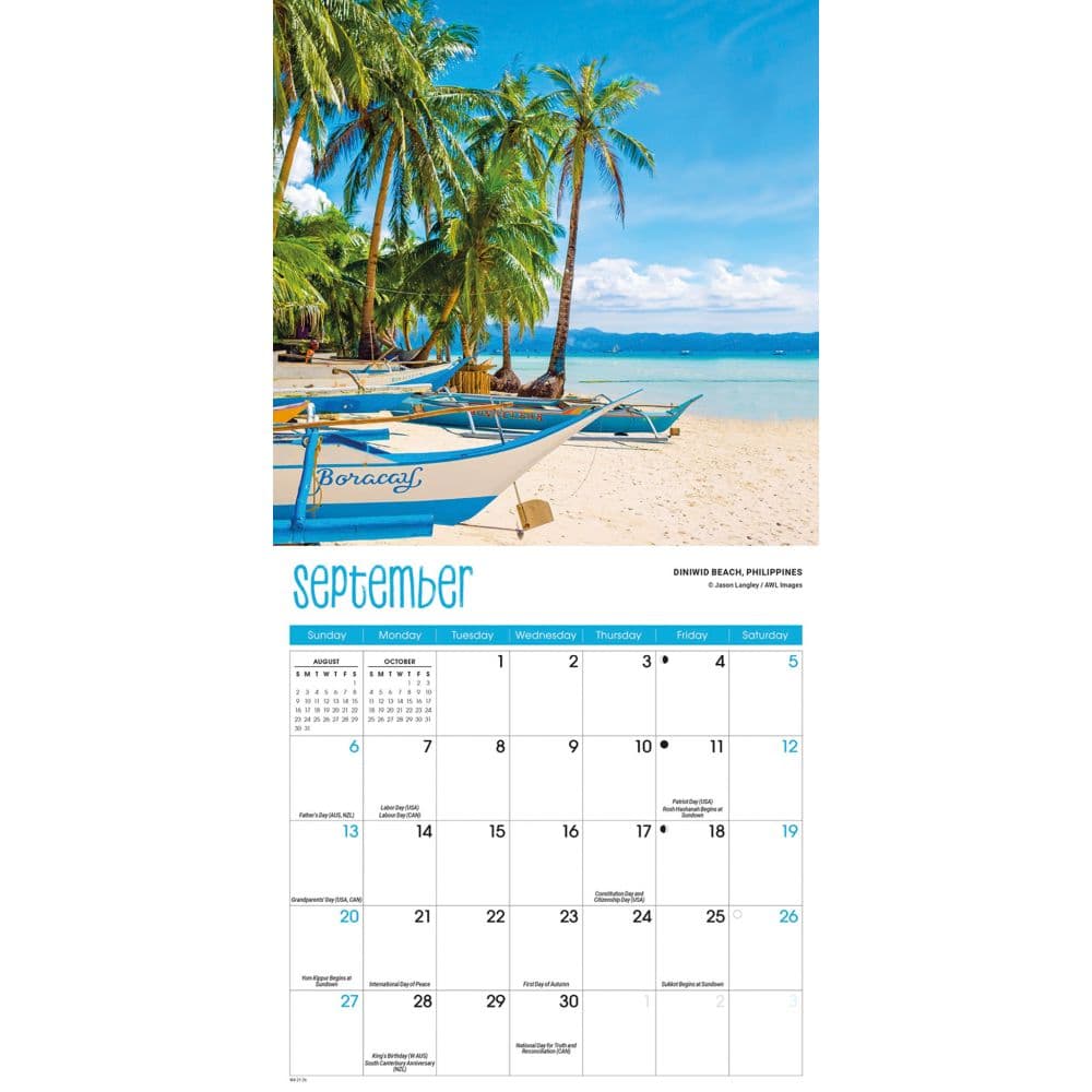 Beaches 2026 Mini Wall Calendar Fourth Alternate Image