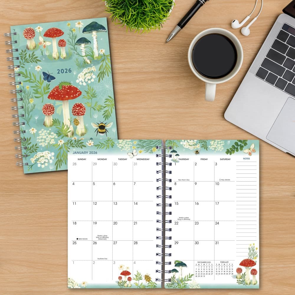 Designer Mushroom Garden Weekly 2026 Planner Fourth Alternate Image