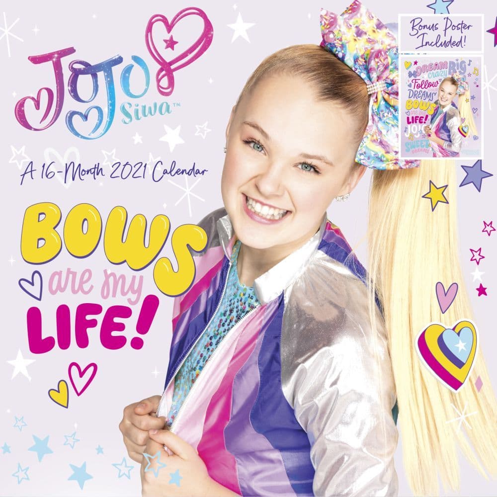 2021 JoJo Siwa Exclusive Wall Calendar wPoster