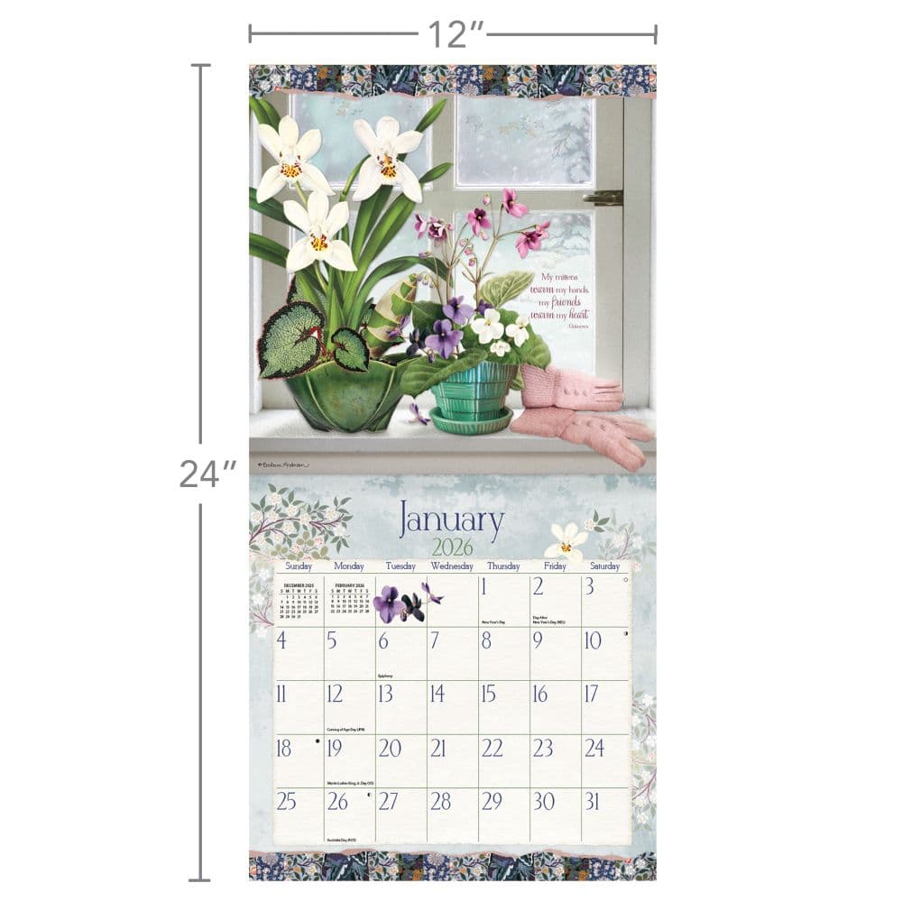 Botanical Gardens 2026 Wall Calendar_ALT4