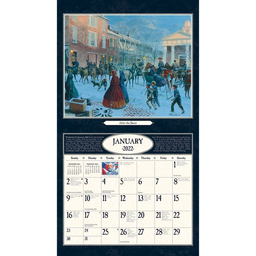 Gettysburg College 2022 Calendar Civil War 2022 Wall Calendar - Calendars.com