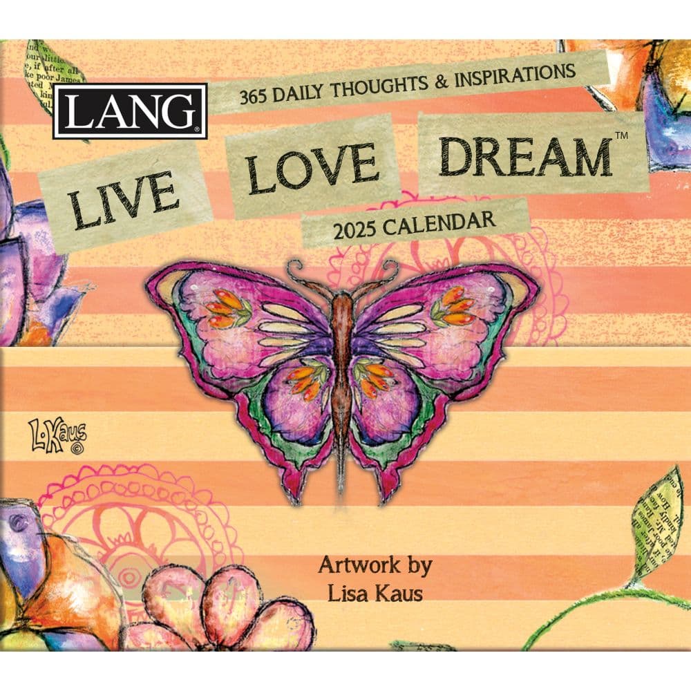 Live Love Dream 365 Daily Thoughts by Lisa Kaus 2025 Mini Desk Calendar_Main Image