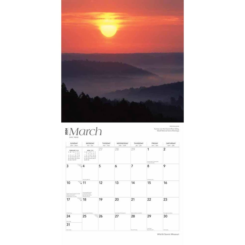 Missouri Wild and Scenic 2024 Wall Calendar