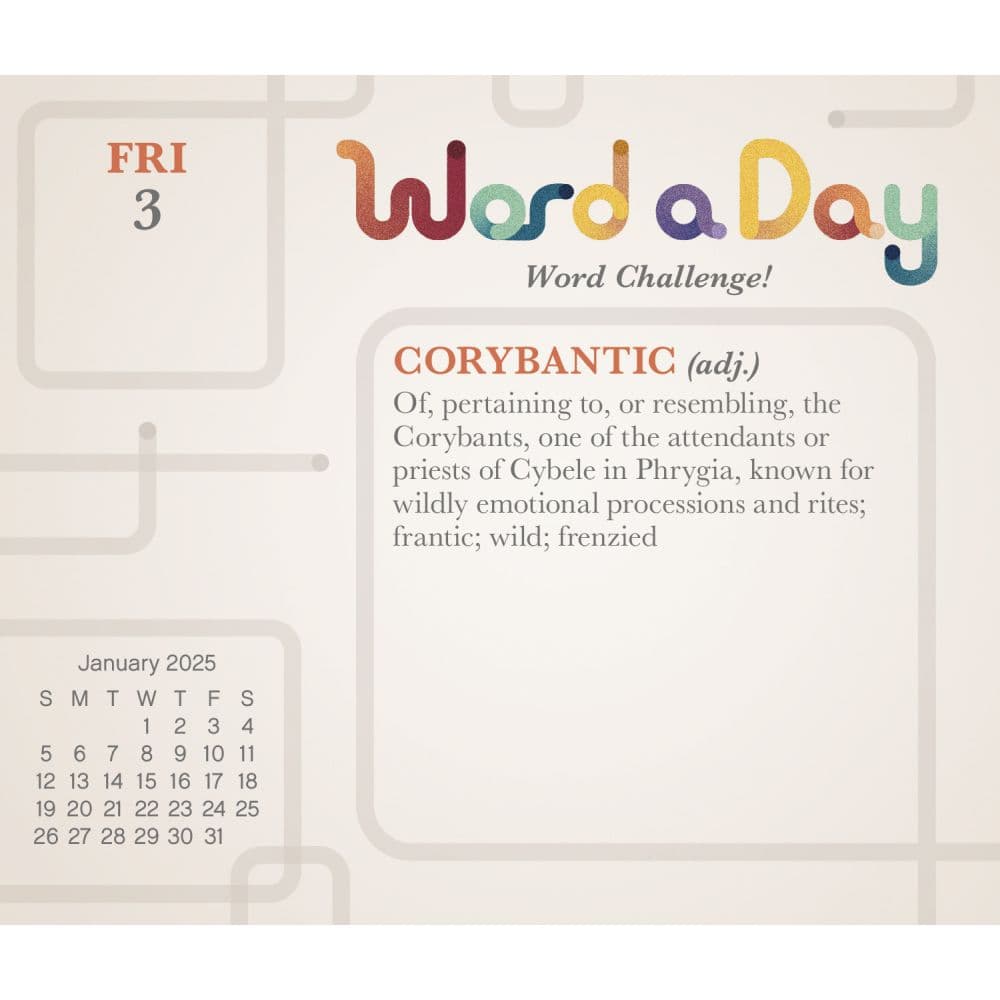 Word a Day 2025 Desk Calendar Third Alternate Image width="1000" height="1000"