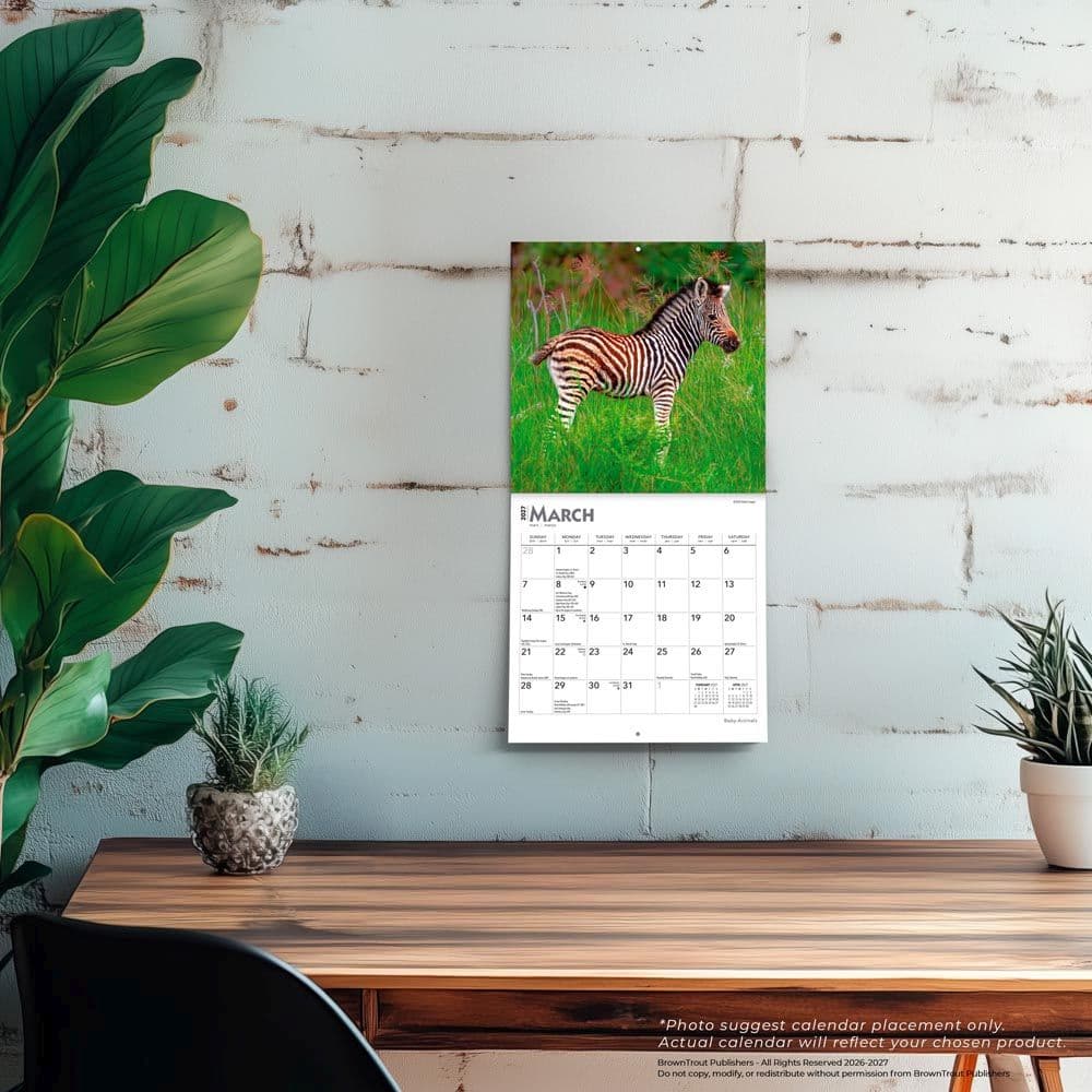Baby Animals 2027 Mini Wall Calendar Fourth Alternate Image