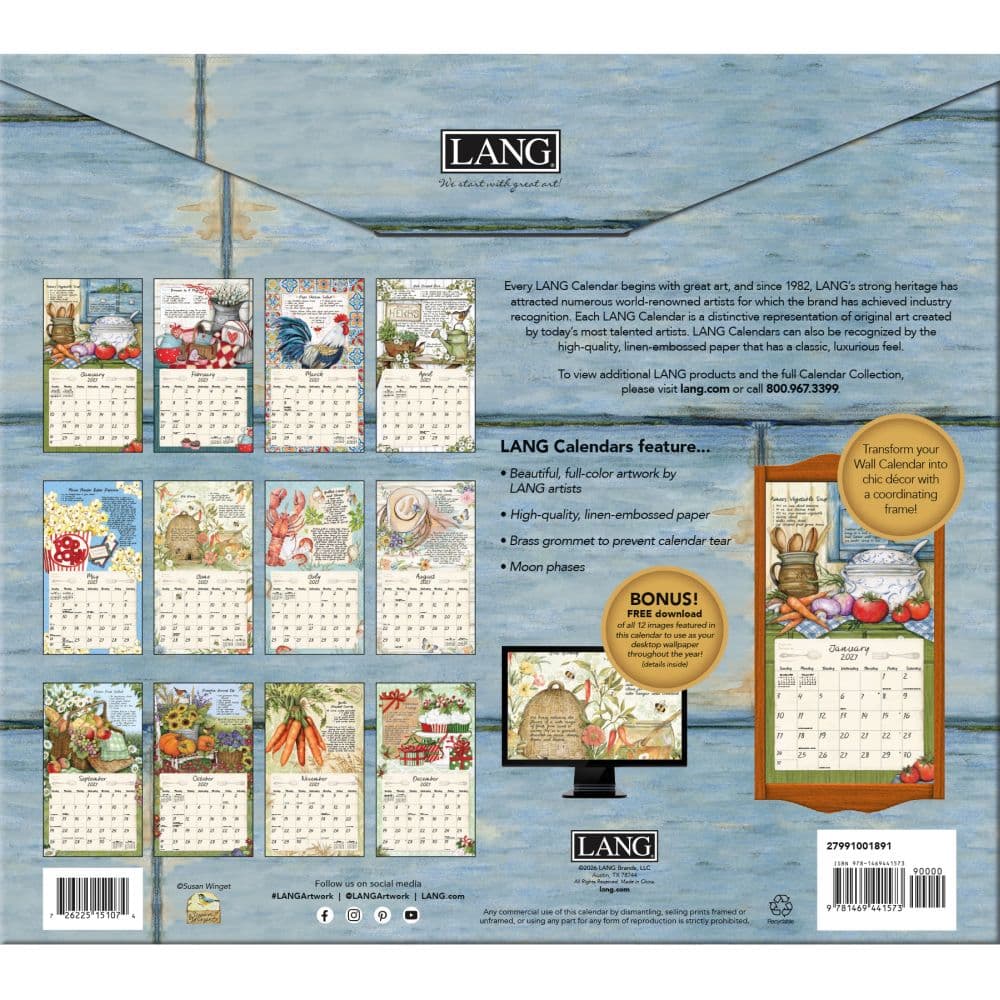 American Kitchen 2027 Wall Calendar by Susan Winget First Alternate Image