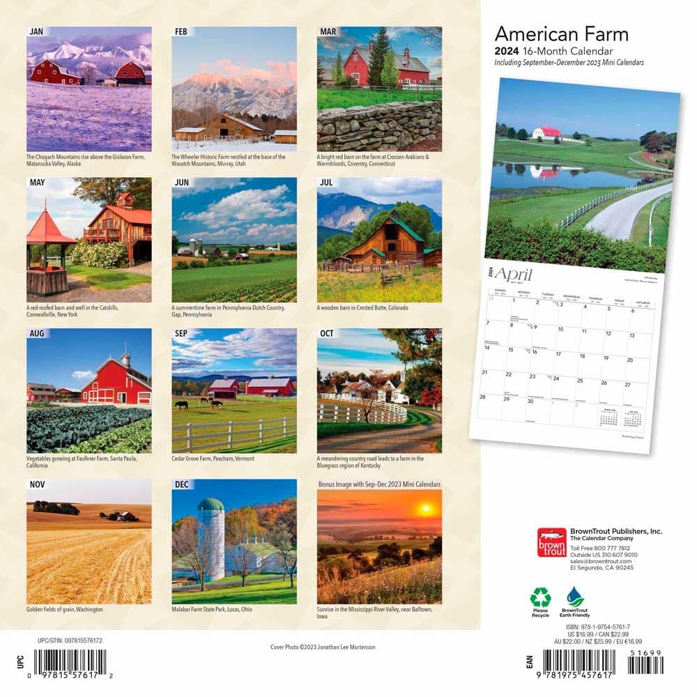 American Farm 2024 Wall Calendar First Alternate Image width=&quot;1000&quot; height=&quot;1000&quot;