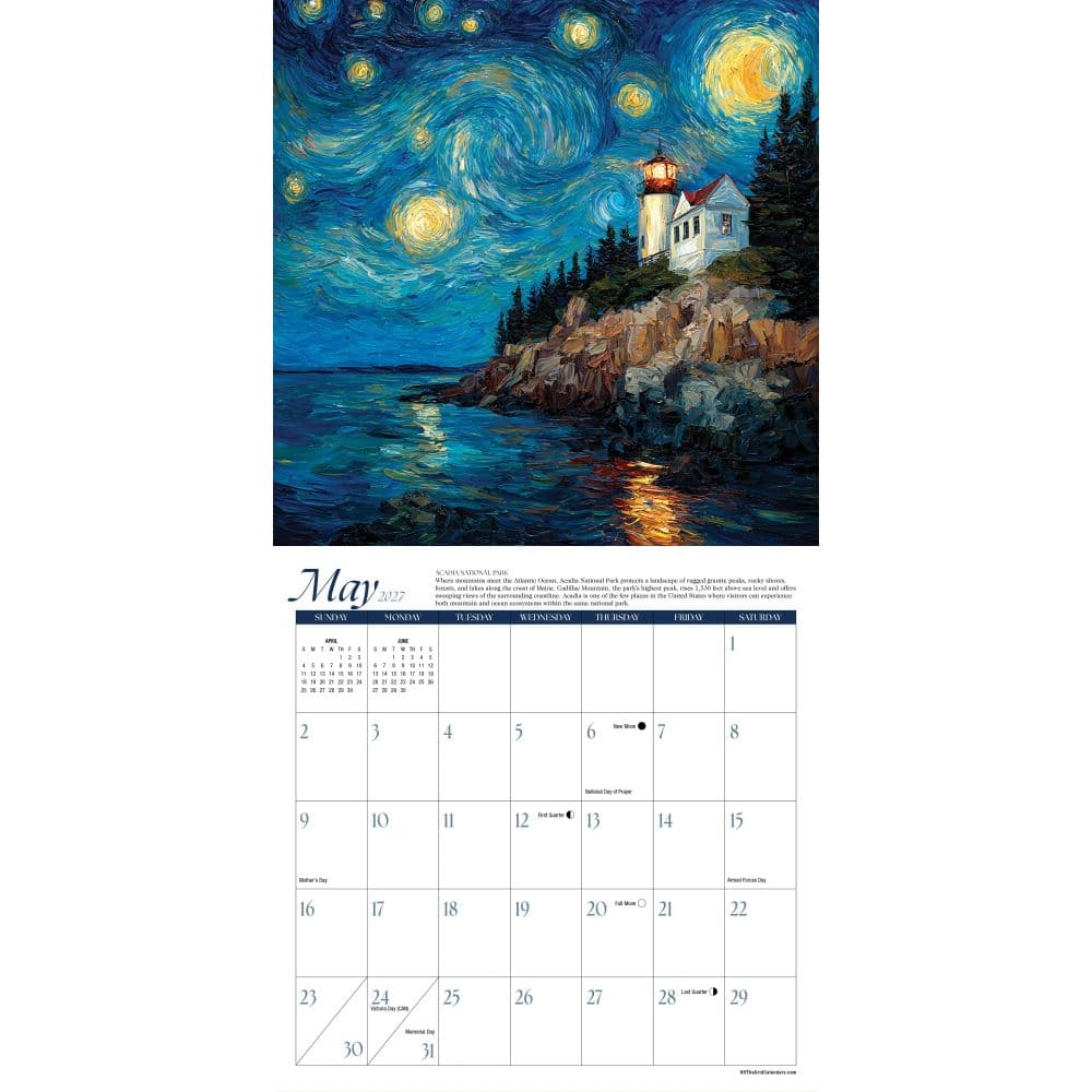 Van Gogh National Parks 2027 Wall Calendar Second Alternate Image