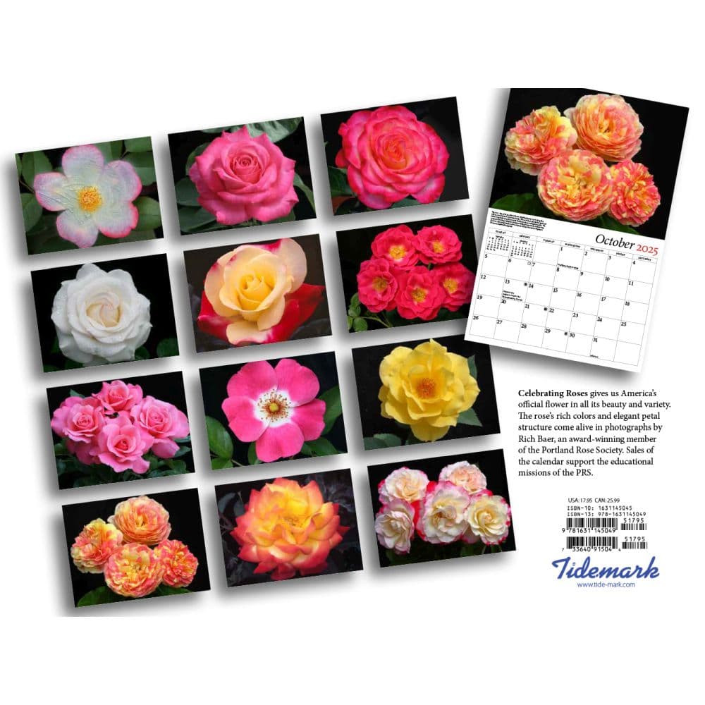 Celebrating Roses 2025 Wall Calendar