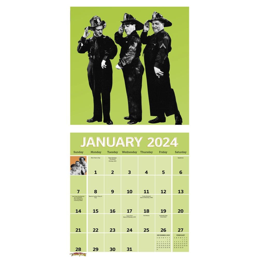 Three Stooges 2024 Wall Calendar