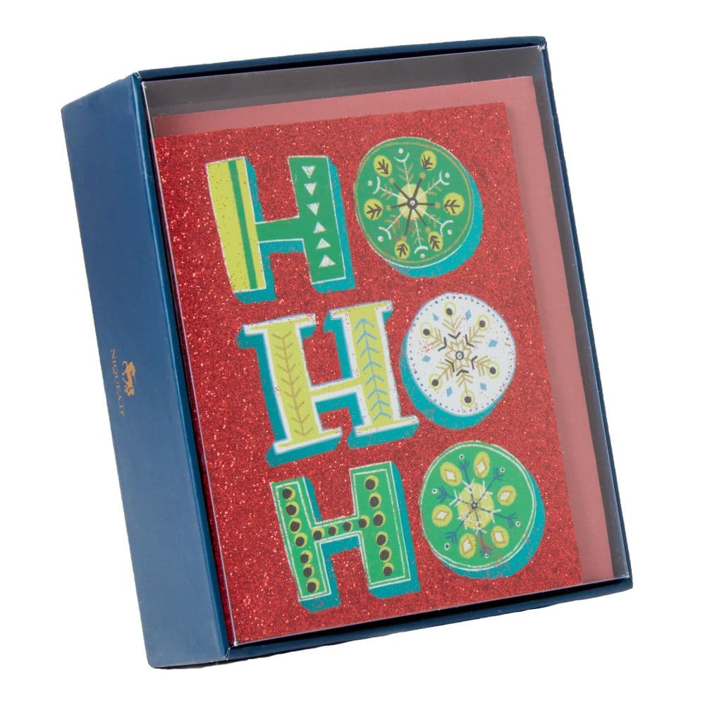 Whimsical Ho Ho Ho 10 Count Boxed Christmas Cards Third Alternate Image width="1000" height="1000"