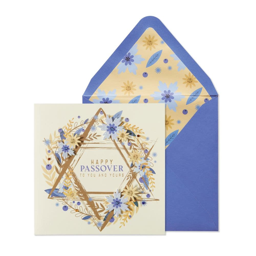 Star of David Wreath Passover Card Main Product Image width=&quot;1000&quot; height=&quot;1000&quot;