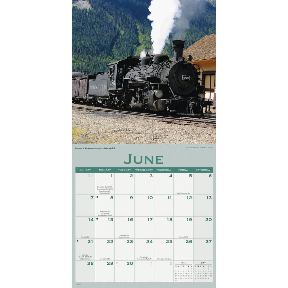 Railroads 2026 Wall Calendar Second Alternate Image