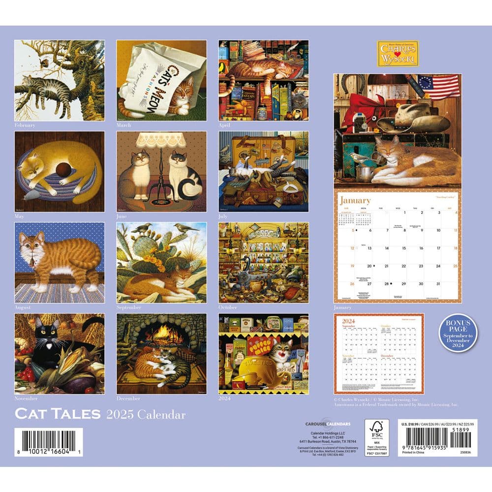 Wysocki Cat Tales Deluxe 2025 Wall Calendar First Alternate Image width=&quot;1000&quot; height=&quot;1000&quot;