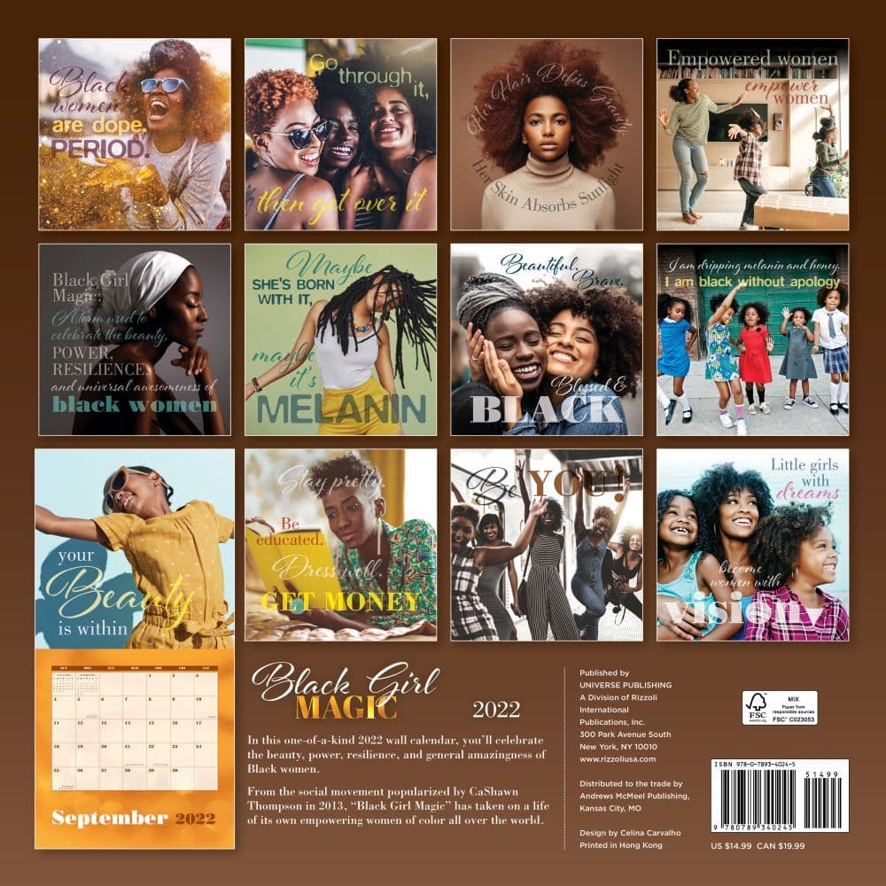 Black Girl Magic 2022 Wall Calendar - Calendars.com