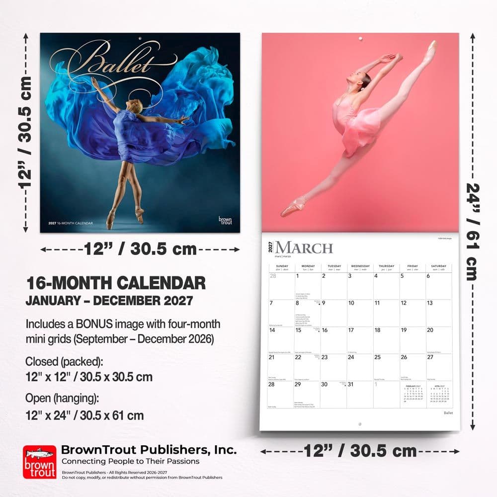 Ballet 2027 Wall Calendar Sixth Alternate Image