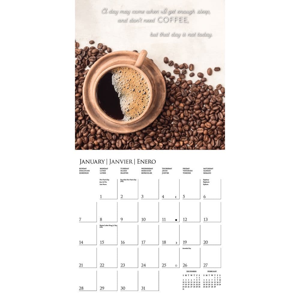 Coffee Lovers 2024 Wall Calendar