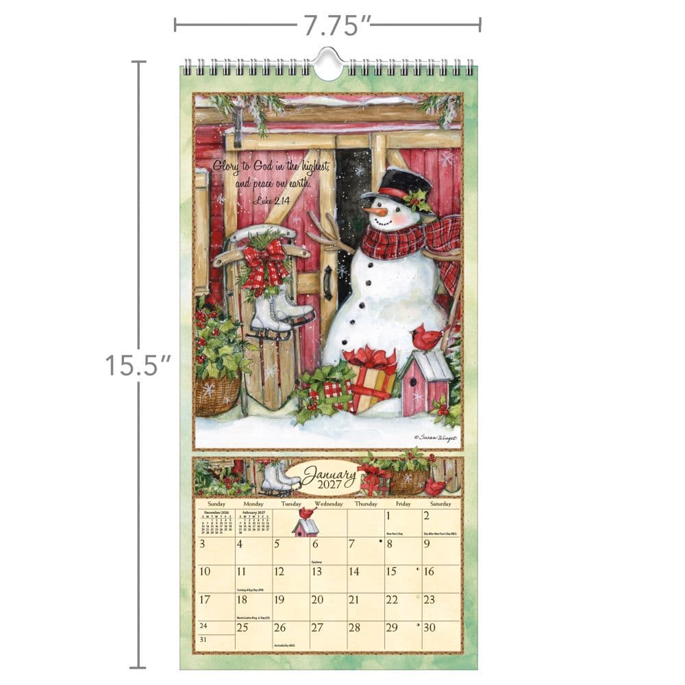 Bountiful Blessings 2027 Vertical Wall Calendar by Susan Winget Fourth Alternate Image