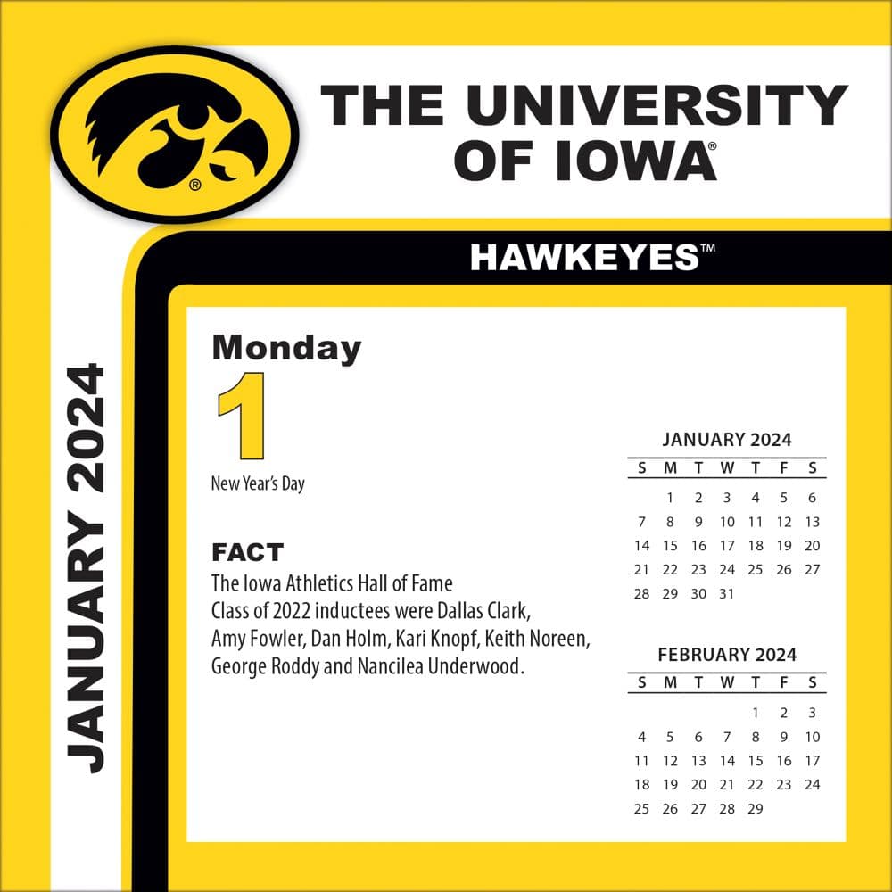 Iowa Hawkeyes 2024 Desk Calendar