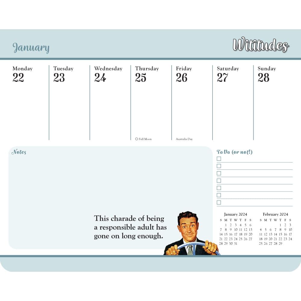 Wititudes 2024 Desk Pad