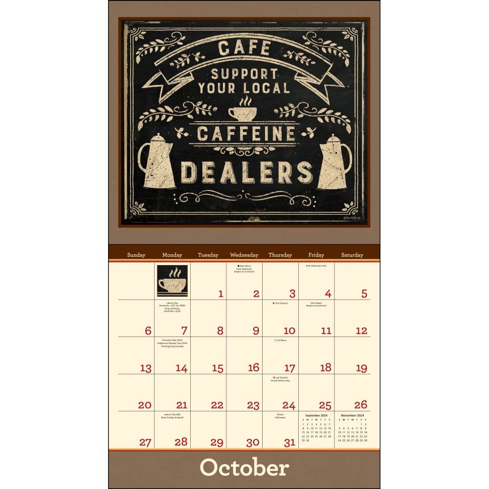 Coffee DiPaolo 2024 Wall Calendar