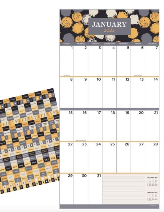 Big Grid Design 2023 Wall Calendar - Calendars.com