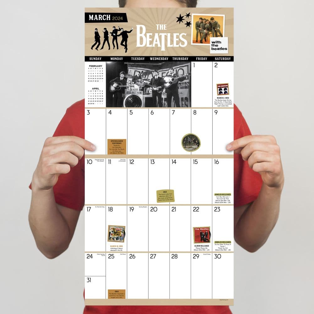 Beatles A Day in the Life 2025 Wall Calendar