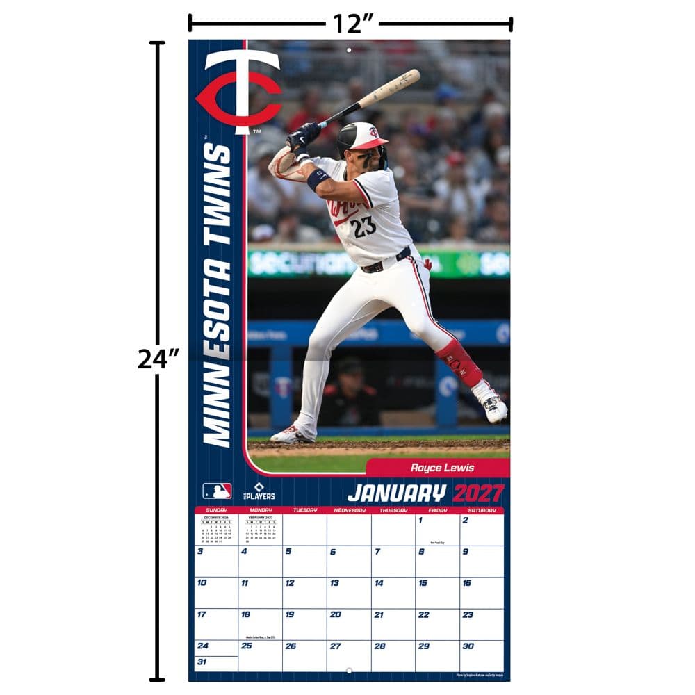 MLB Minnesota Twins 2027 Wall Calendar Fourth Alternate Image
