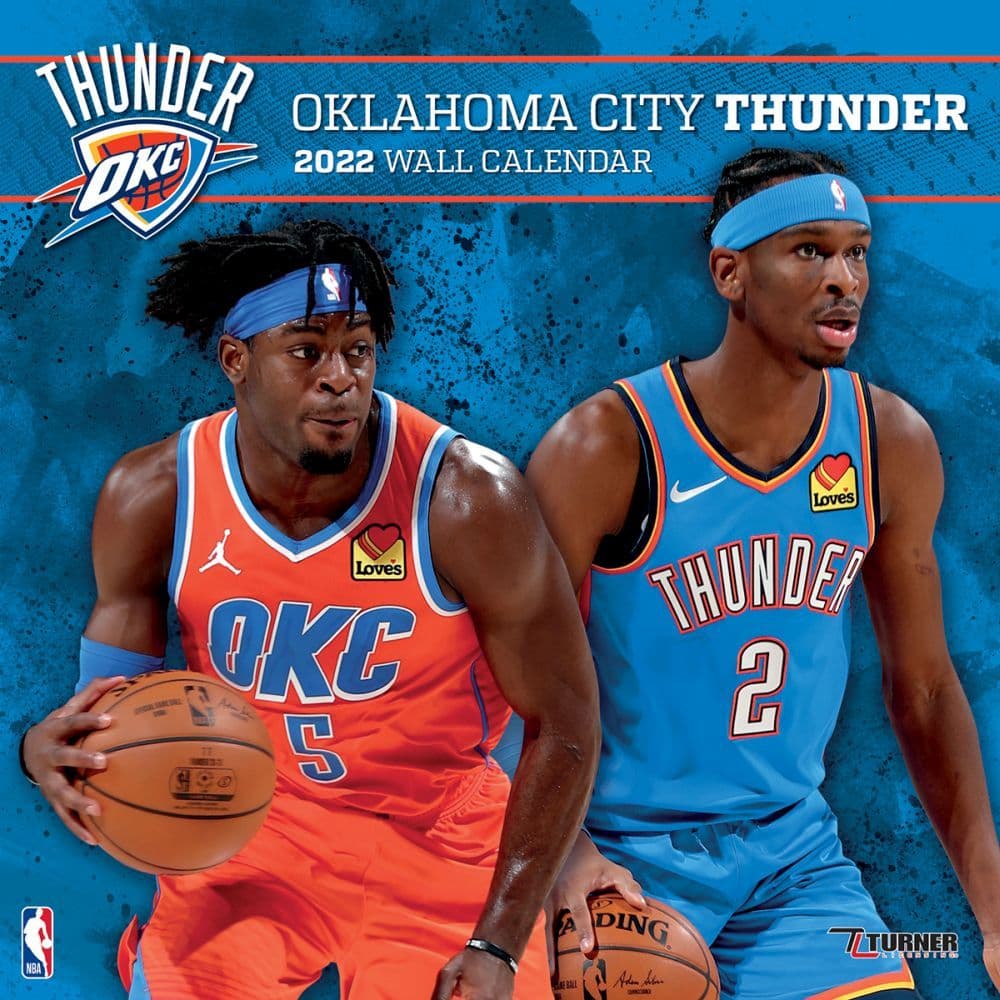  NBA Oklahoma City Thunder 2022 Wall Calendar - Calendars.com