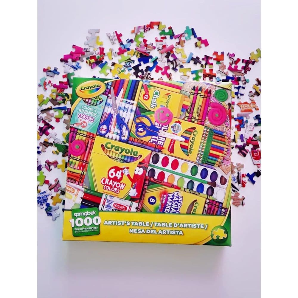 Crayola Artist Table 1000 Piece Puzzle Fourth Alternate Image width="1000" height="1000"