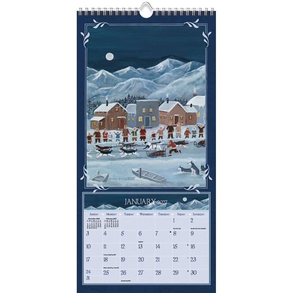 Lang Folk Art 2027 Vertical Wall Calendar by Mary Singleton Second Alternate Image