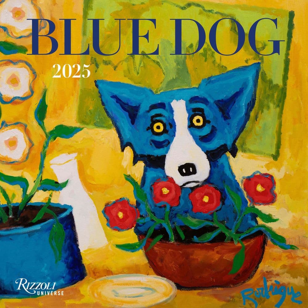 Blue Dog Rodrigue 2025 Wall Calendar