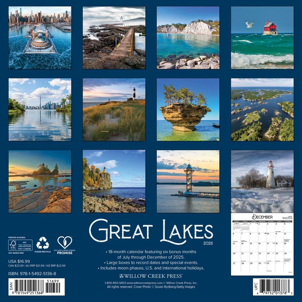 Great Lakes 2026 Wall Calendar First Alternate Image