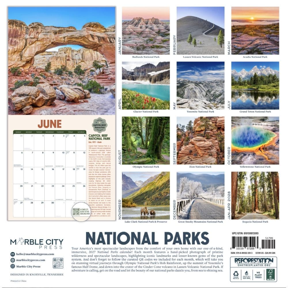 National Parks 2027 Wall Calendar First Alternate Image